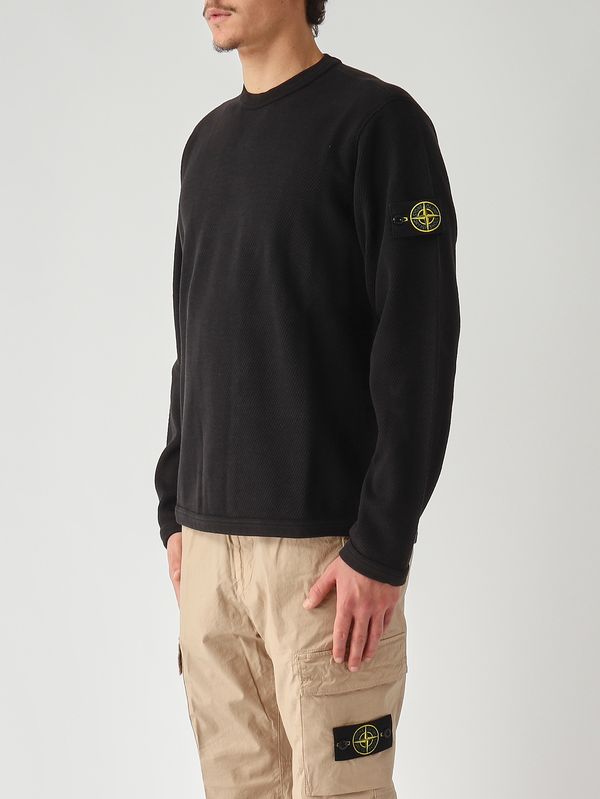 3. Herren-Sweatshirt aus Bio-Baumwolle Schwarz Stone Island l1s156100011s0297