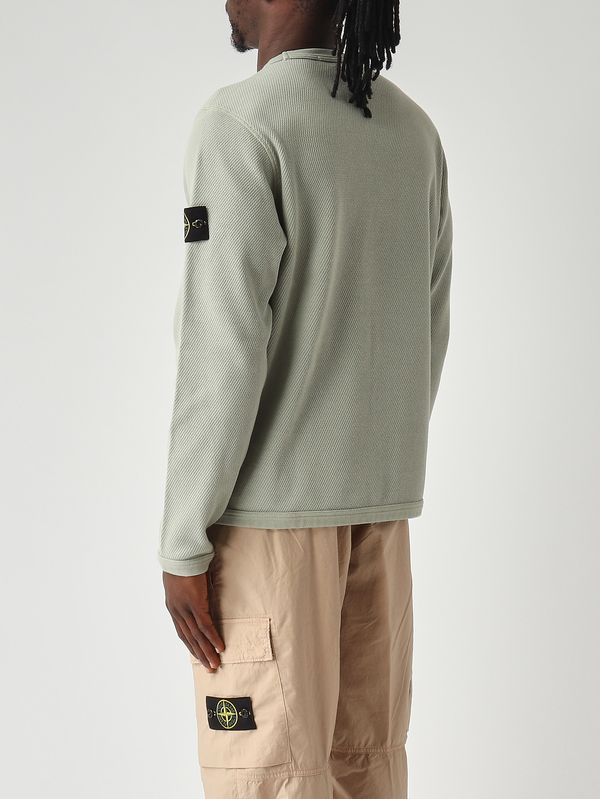4. Herren-Sweatshirt aus Bio-Baumwolle Salbei Stone Island l1s156100011s0297