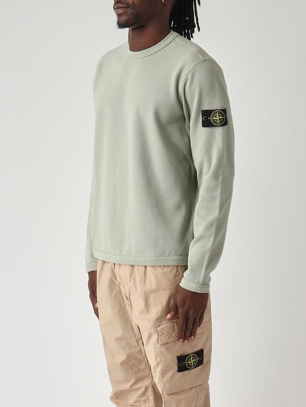3. Herren-Sweatshirt aus Bio-Baumwolle Salbei Stone Island l1s156100011s0297