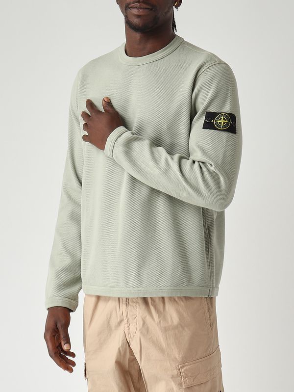 5. Herren-Sweatshirt aus Bio-Baumwolle Salbei Stone Island l1s156100011s0297
