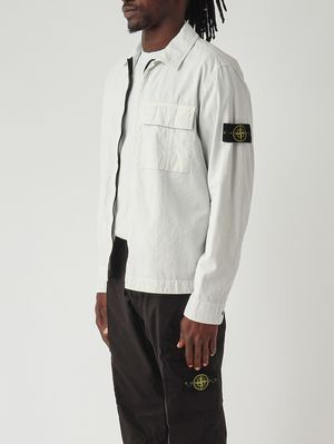 3. Sobrecamisa de hombre en tejido de algodón orgánico cepillado Cielo