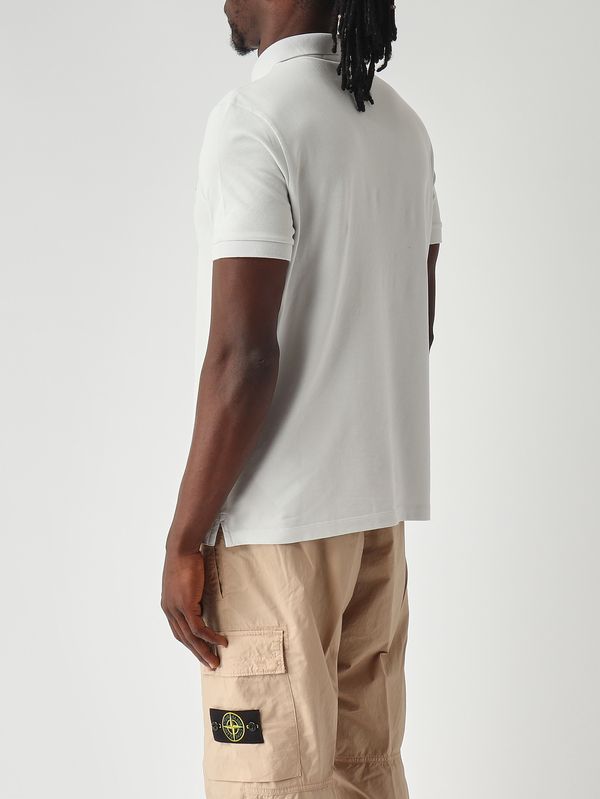 4. Men's polo shirt in stretch organic cotton piqué Sky Stone Island l1s152200008s0017