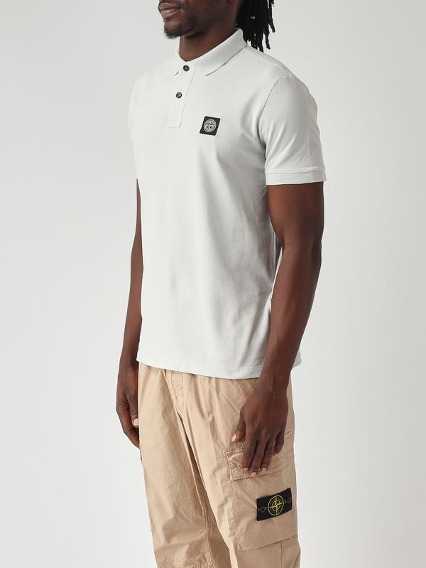 3. Men's polo shirt in stretch organic cotton piqué Sky Stone Island l1s152200008s0017