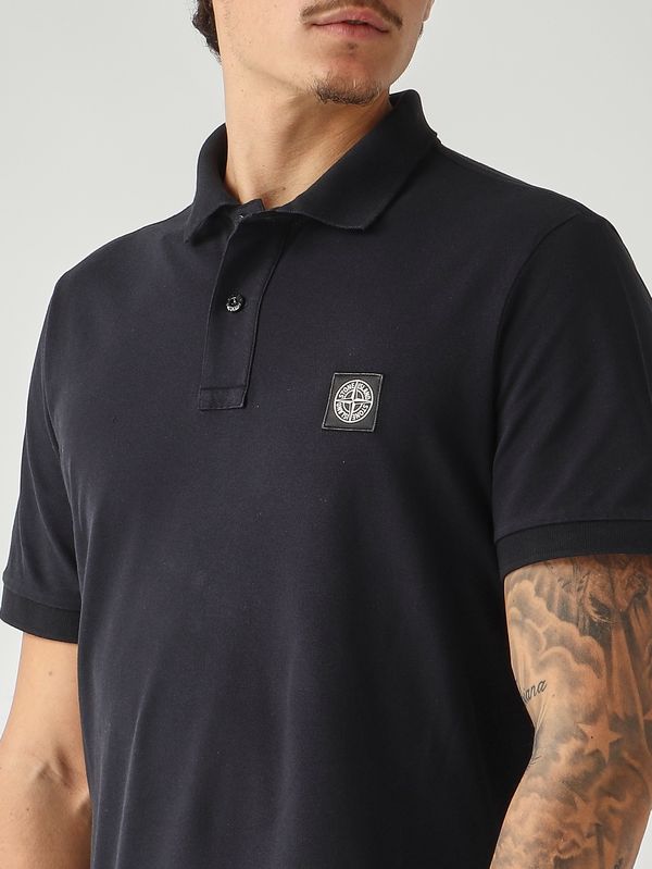 5. Men's polo shirt in stretch organic cotton piqué Navy Stone Island l1s152200008s0017