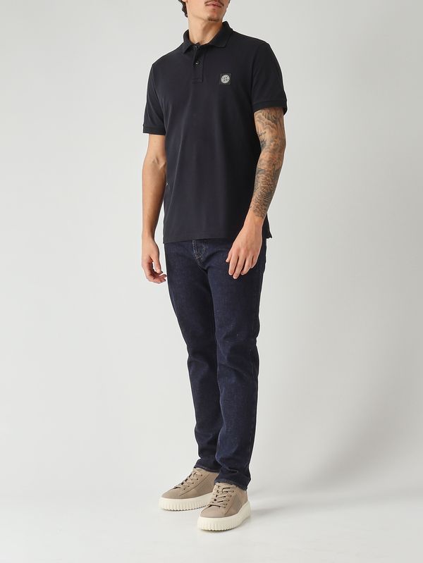 2. Men's polo shirt in stretch organic cotton piqué Navy Stone Island l1s152200008s0017