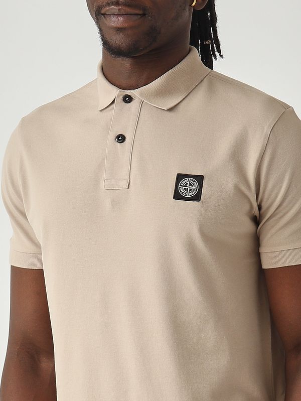 5. Herren-Poloshirt aus elastischem Bio-Baumwollpiqué Dunkelbeige Stone Island l1s152200008s0017