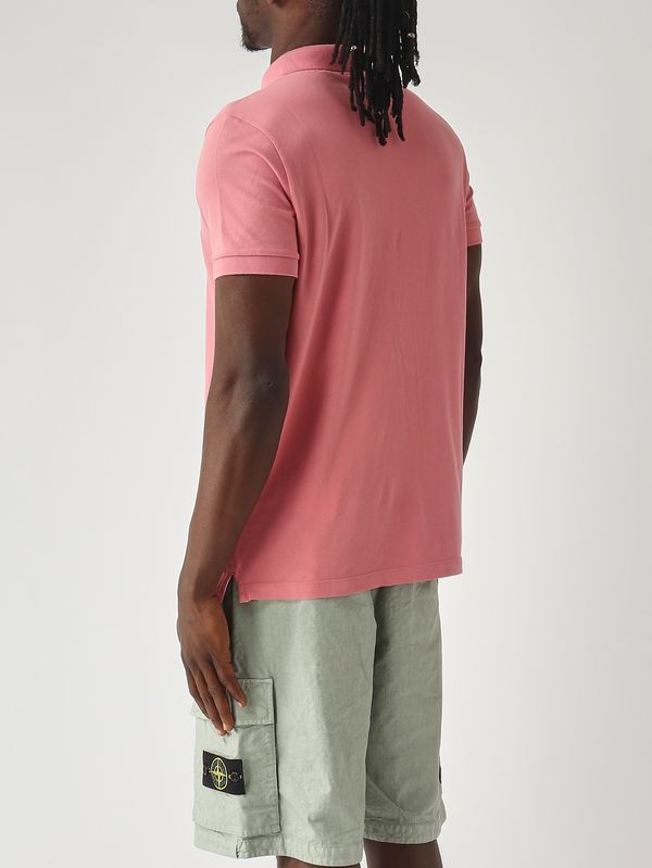 4. Men's polo shirt in stretch organic cotton piqué Oleander Stone Island l1s152200008s0017