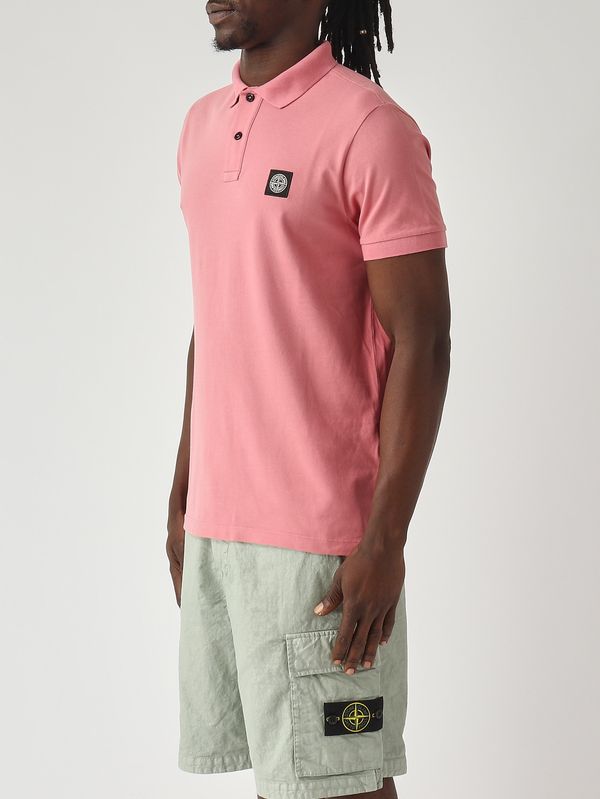 3. Men's polo shirt in stretch organic cotton piqué Oleander Stone Island l1s152200008s0017
