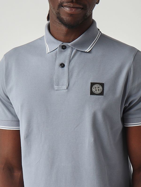 5. Herren-Poloshirt aus elastischem Bio-Baumwollpiqué Helles Avio Stone Island l1s152200010s0018