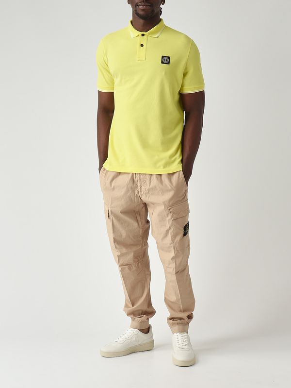 2. Men's polo shirt in stretch organic cotton piqué Yellow Stone Island l1s152200010s0018