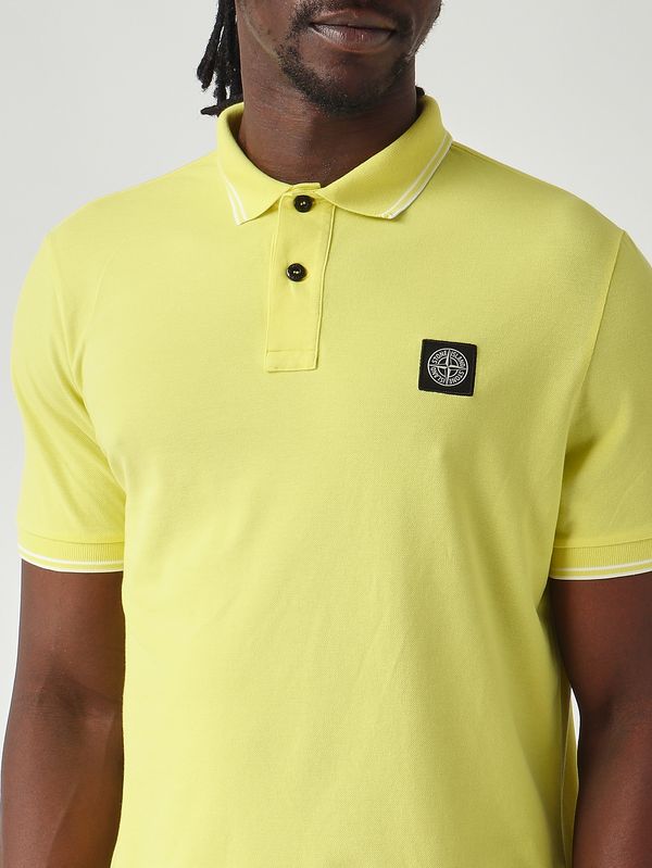 5. Men's polo shirt in stretch organic cotton piqué Yellow Stone Island l1s152200010s0018
