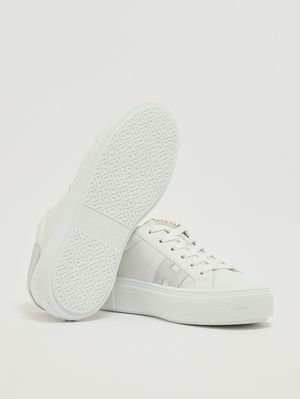 4. Women's Crosswind leather sneakers White-Silver