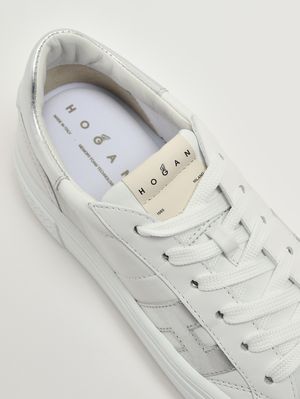 5. Women's Crosswind leather sneakers White-Silver