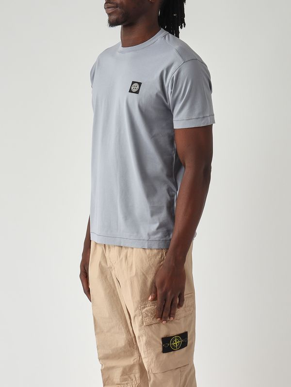 3. T-shirt uomo in jersey di cotone 60/2 Avio Chiaro Stone Island l1s152100027s0013
