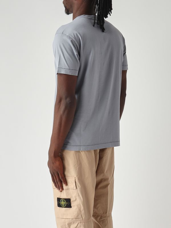 4. T-shirt uomo in jersey di cotone 60/2 Avio Chiaro Stone Island l1s152100027s0013