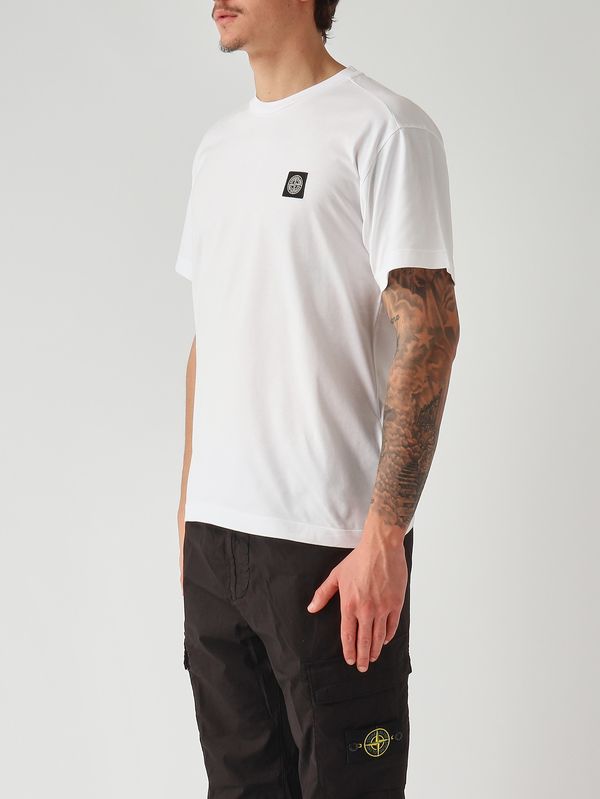 3. T-shirt uomo in jersey di cotone 60/2 Bianco Stone Island l1s152100027s0013
