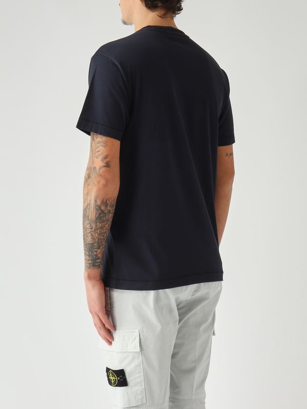 4. Men's T-shirt in 60/2 cotton jersey Navy Stone Island l1s152100027s0013