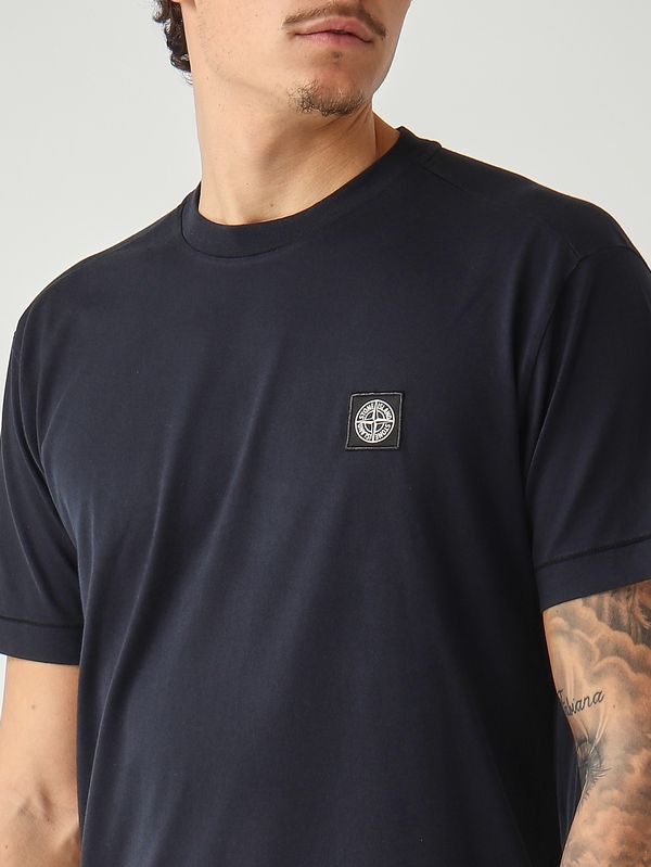 5. Men's T-shirt in 60/2 cotton jersey Navy Stone Island l1s152100027s0013