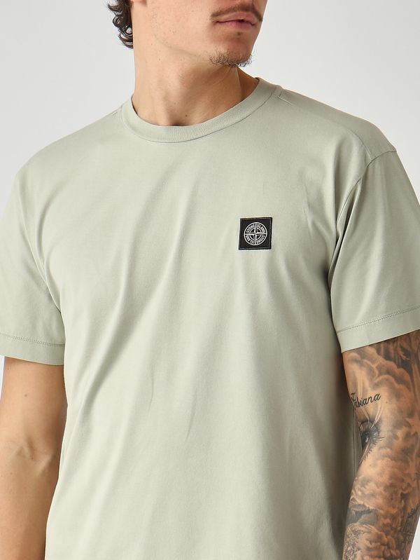 5. Men's T-shirt in 60/2 cotton jersey Sage Stone Island l1s152100027s0013