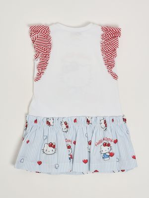 2. Robe pour fille en coton stretch Blanc