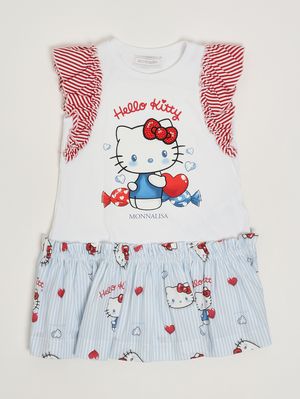 1. Robe pour fille en coton stretch Blanc