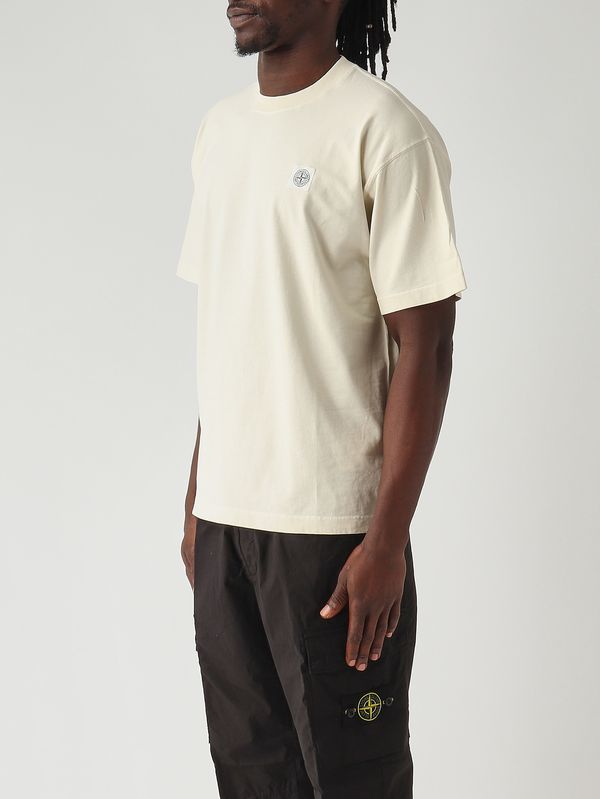 3. Men's T-shirt in combed organic cotton jersey Ivory Stone Island l1s152100030s0115