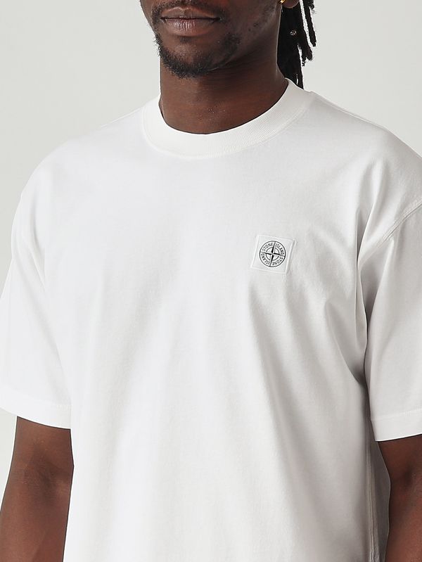 5. Men's T-shirt in combed organic cotton jersey White Stone Island l1s152100030s0115
