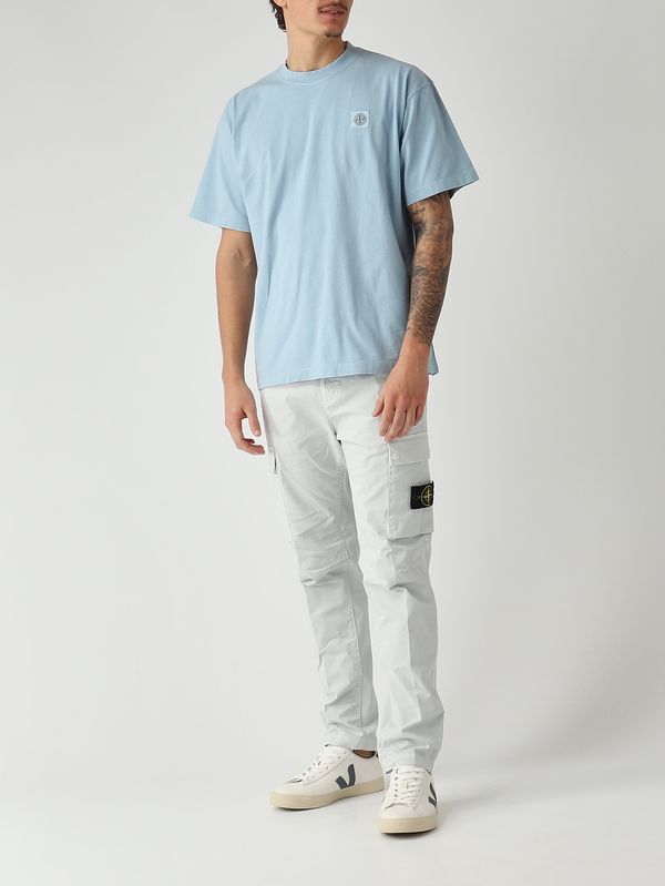 2. Men's T-shirt in combed organic cotton jersey Pastel Sky Blue Stone Island l1s152100030s0115