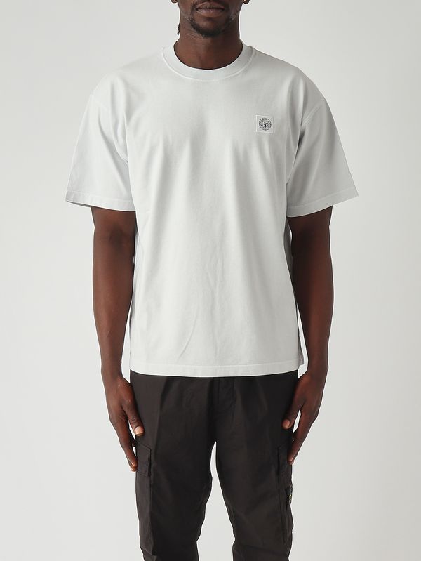 T-shirt en jersey de coton biologique peigné pour homme Ciel Stone Island