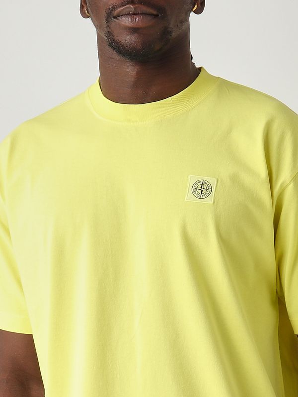 5. Men's T-shirt in combed organic cotton jersey Yellow Stone Island l1s152100030s0115