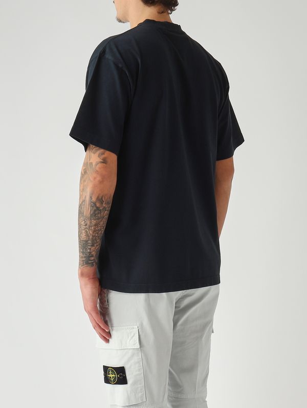 4. Men's T-shirt in combed organic cotton jersey Navy Stone Island l1s152100030s0115