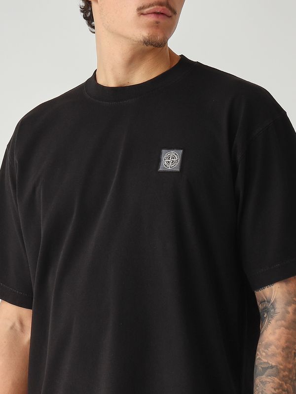 5. Herren-T-Shirt aus gekämmtem Bio-Baumwolljersey Schwarz Stone Island l1s152100030s0115