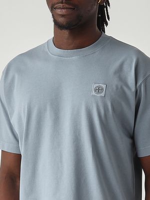 5. Herren-T-Shirt aus gekämmtem Bio-Baumwolljersey Helles Avio