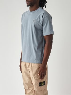 3. Herren-T-Shirt aus gekämmtem Bio-Baumwolljersey Helles Avio