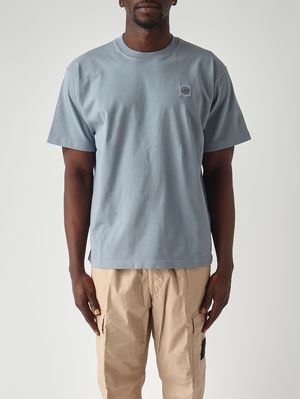 1. Herren-T-Shirt aus gekämmtem Bio-Baumwolljersey Helles Avio