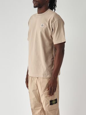 3. Herren-T-Shirt aus gekämmtem Bio-Baumwolljersey Dunkles Beige