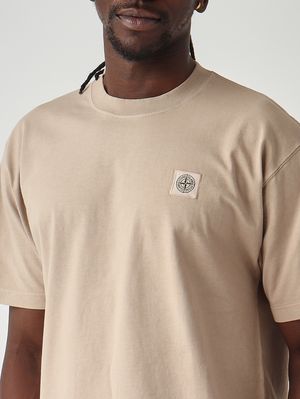 5. Herren-T-Shirt aus gekämmtem Bio-Baumwolljersey Dunkles Beige