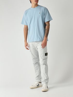 2. T-shirt en jersey de coton biologique peigné pour homme Bleu ciel pastel