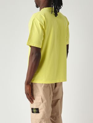 4. T-shirt en jersey de coton biologique peigné pour homme Jaune