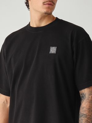 5. Herren-T-Shirt aus gekämmtem Bio-Baumwolljersey Schwarz