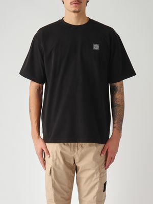 1. Herren-T-Shirt aus gekämmtem Bio-Baumwolljersey Schwarz