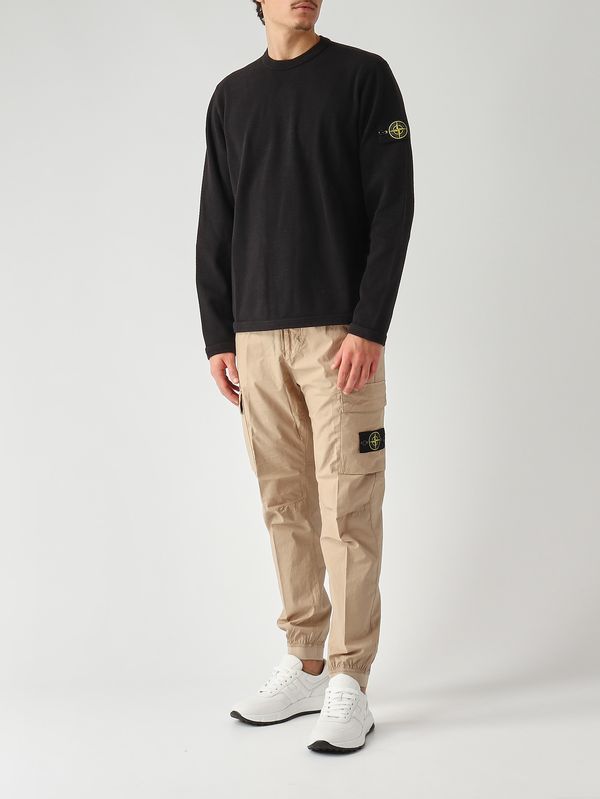 2. Pantalone uomo in tela di cotone stretch Beige Scuro Stone Island l1s153100031s0003