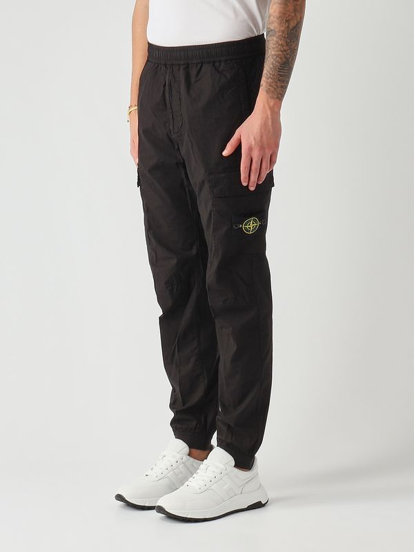 3. Pantalone uomo in tela di cotone stretch Nero Stone Island l1s153100031s0003