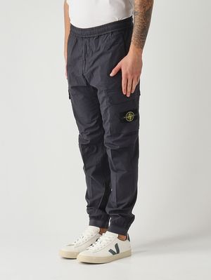 3. Men's cargo trousers in stretch cotton canvas Navy