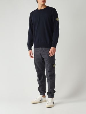2. Men's cargo trousers in stretch cotton canvas Navy
