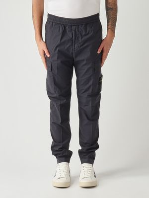 1. Men's cargo trousers in stretch cotton canvas Navy