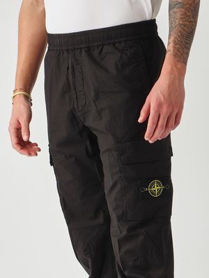 5. Pantalone uomo in tela di cotone stretch Nero