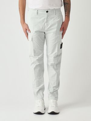 1. Men's stretch cotton twill cargo trousers Sky blue