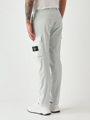 4. Men's stretch cotton twill cargo trousers Sky blue