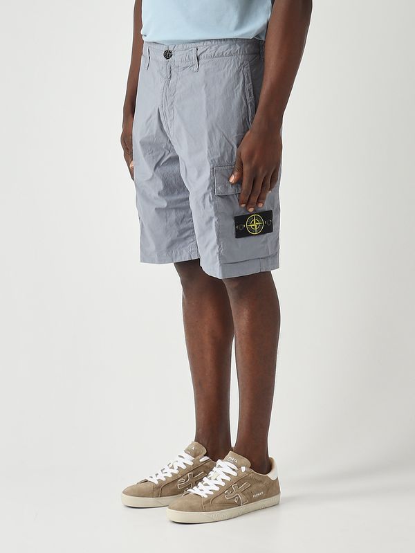 3. Bermuda uomo in tela di cotone stretch Avio Chiaro Stone Island l1s15l100020s0003